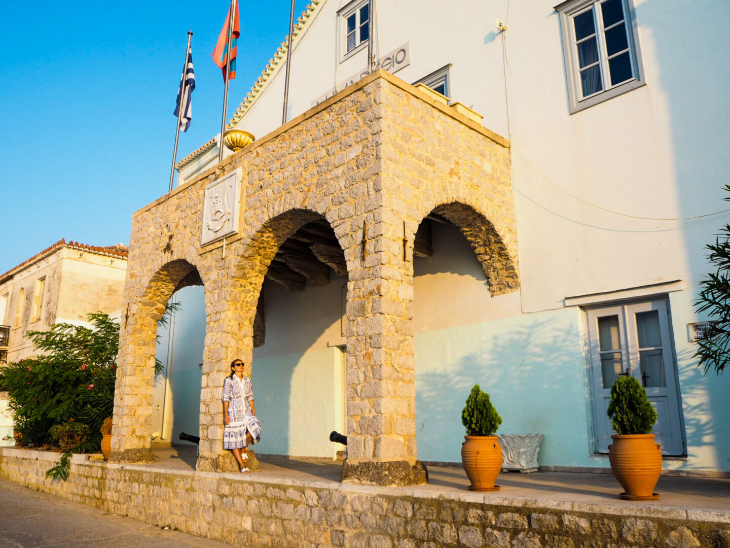 Spetses city council sunset