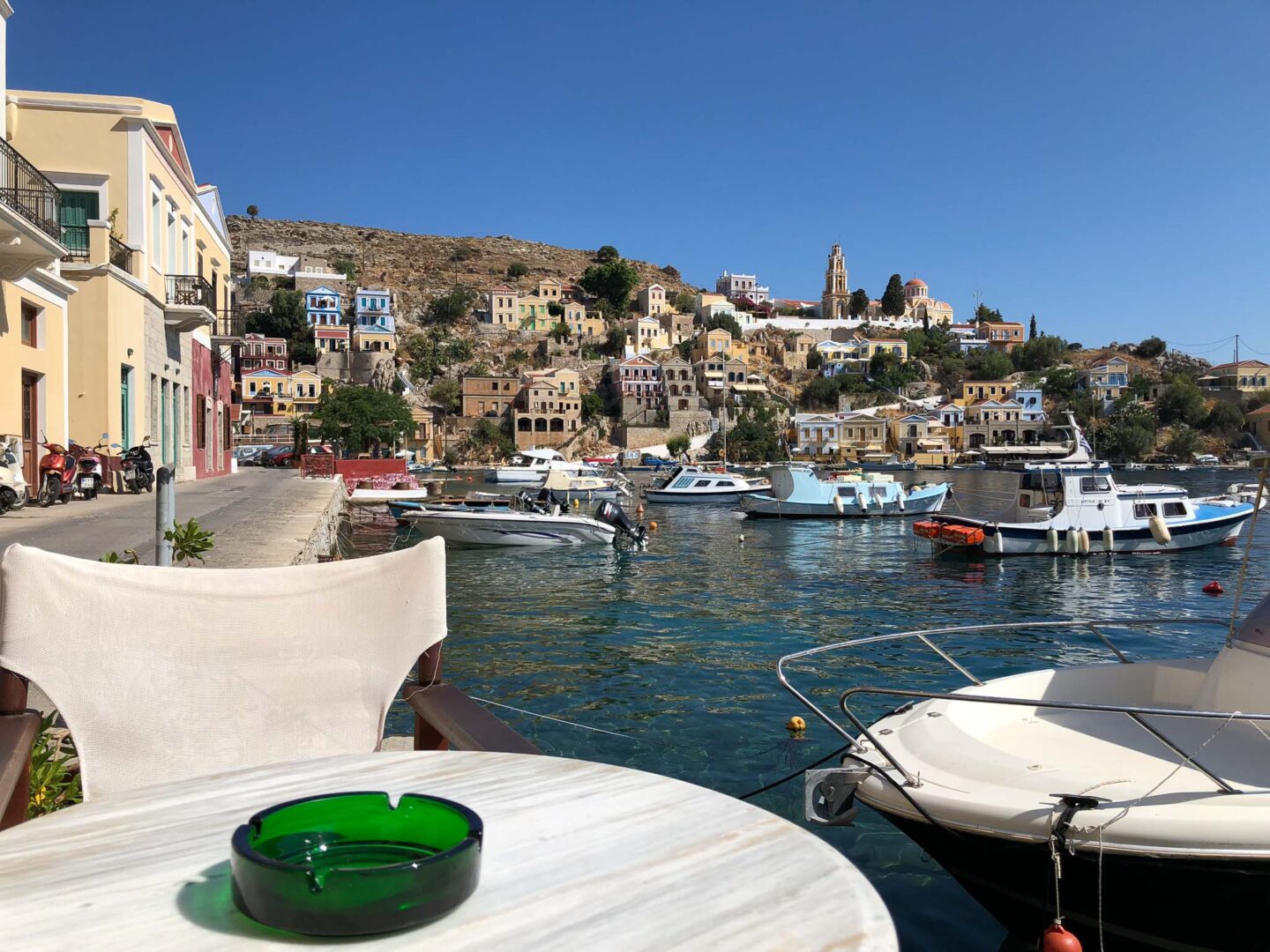 Symi Greece hotel Aliki breakfast